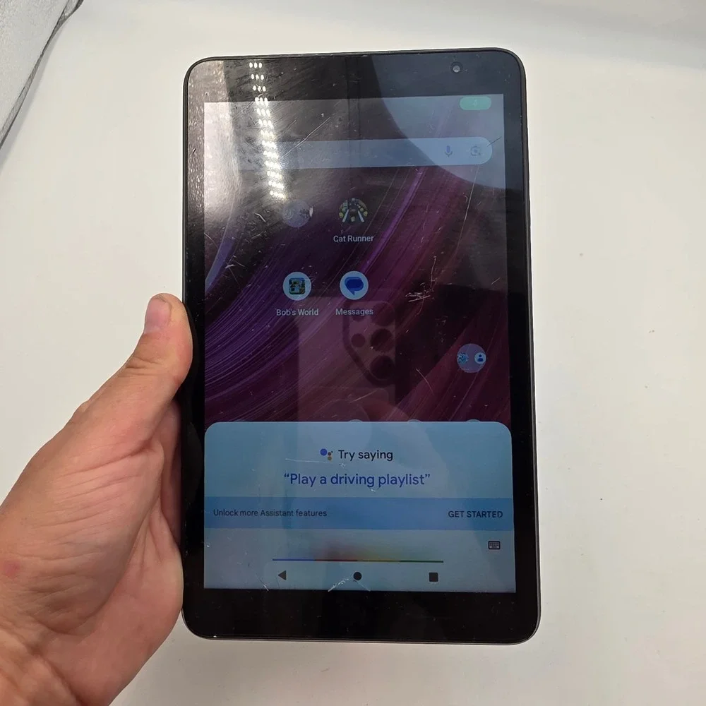 BLU‎ M8L Android Tablet 8 inch Display Black Cracked Screen For Parts Repair O5